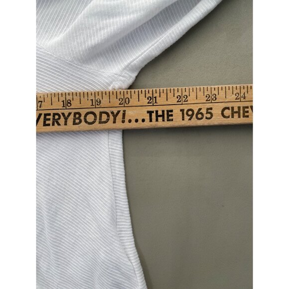 Free People Billie Long Sleeve Tee Womens Small Long Sleeve White Cotton Blend - Picture 7 of 11